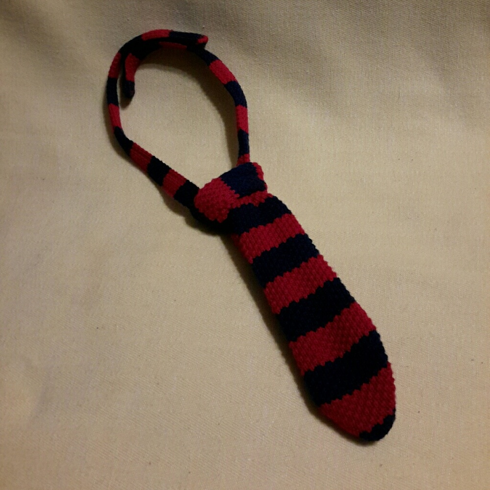 Mud Pie Infant Sweater Knit Tie (Red/Blue)
